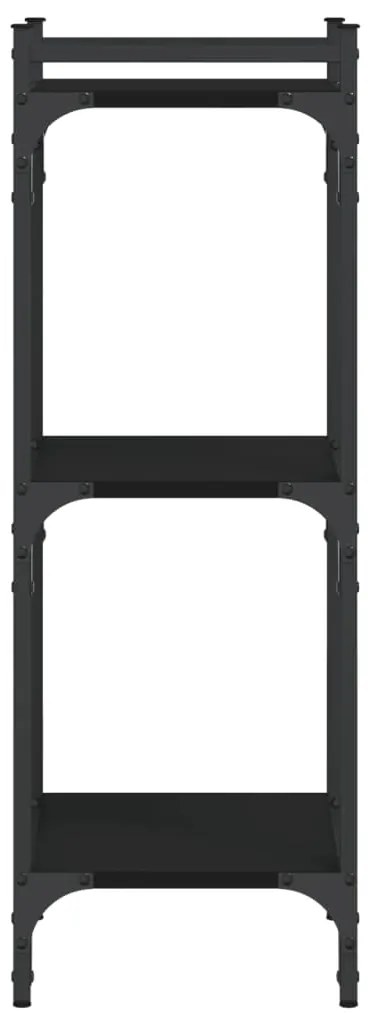 Estante c/ 3 prateleiras 40x30x86 cm derivados de madeira preto