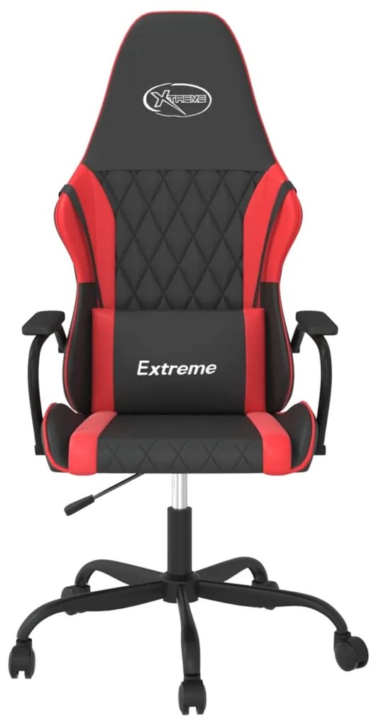 Cadeira de gaming couro artificial preto e vermelho