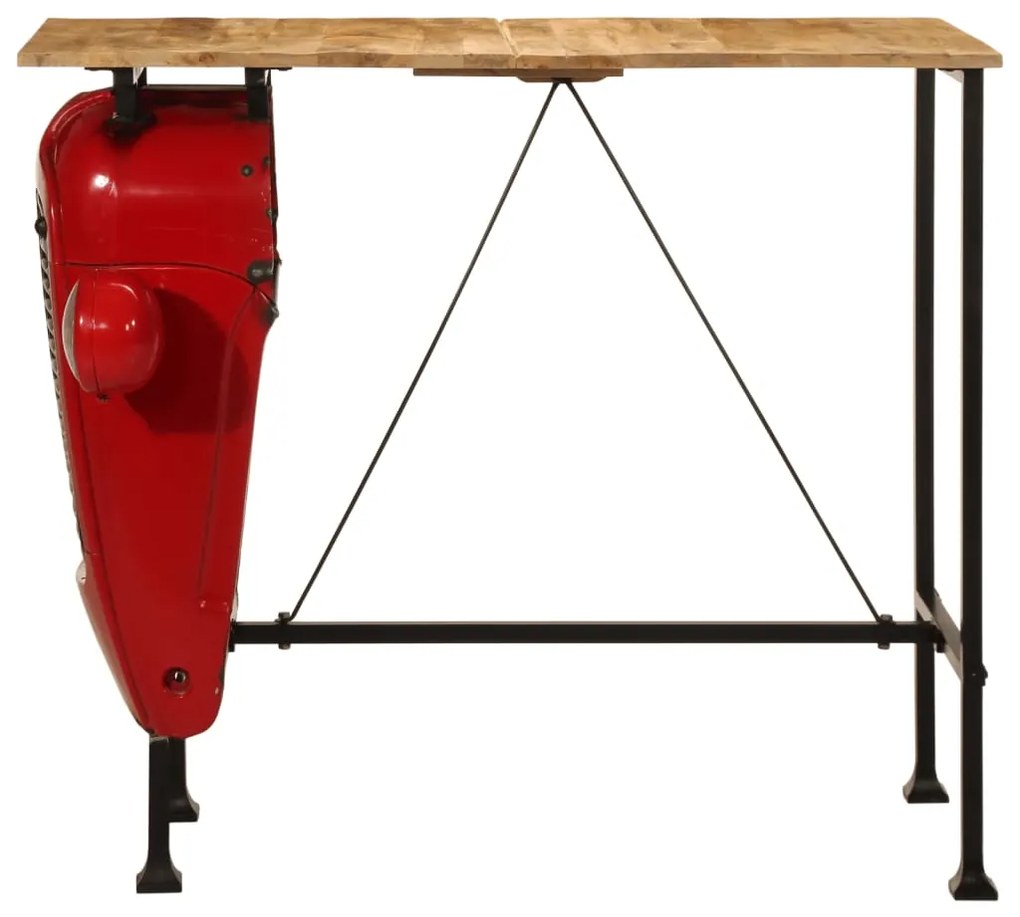 7 pcs conjunto de bar madeira de mangueira maciça