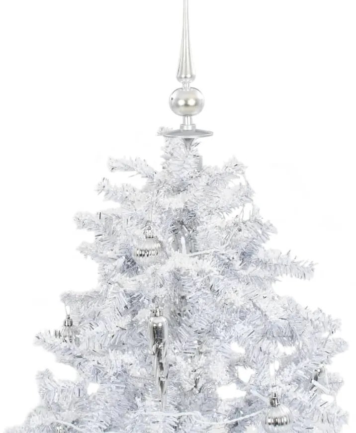 Árvore de Natal c/ neve base formato guarda-chuva 140 cm branco