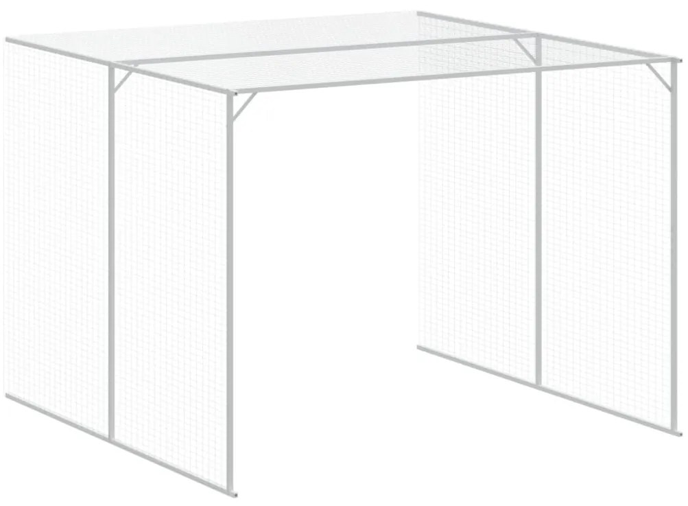Casota p/ cães c/ parque 214x1273x181cm aço galvaniz. antracite