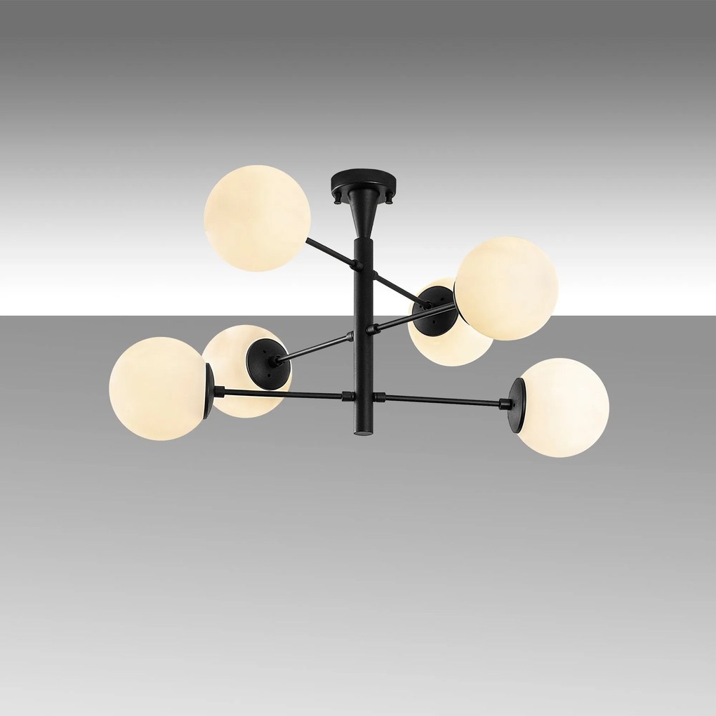 Candeeiro Arge – Preto – 75 x 75 x 40 cm