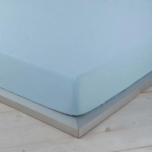 Lençol de baixo ajustável Naturals Azul - Cama de 135 (135 x 200 cm) (S2800153)