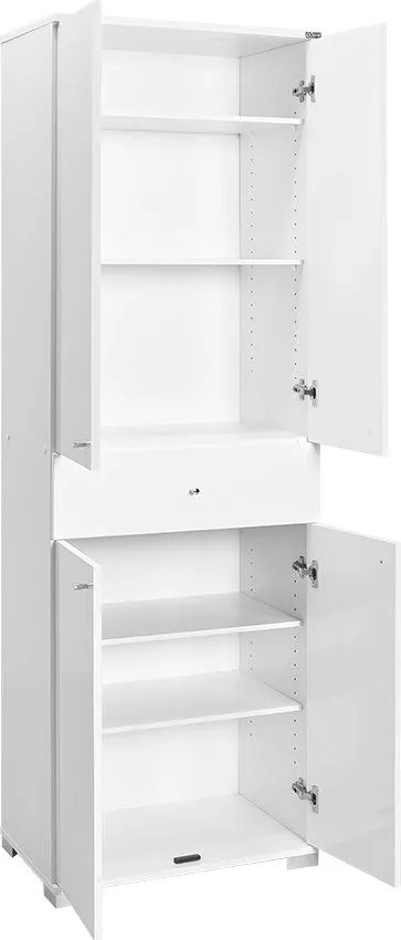 Armário Alto de Escritório "Doc" - 60x187x40 cm - Branco - Design Mode