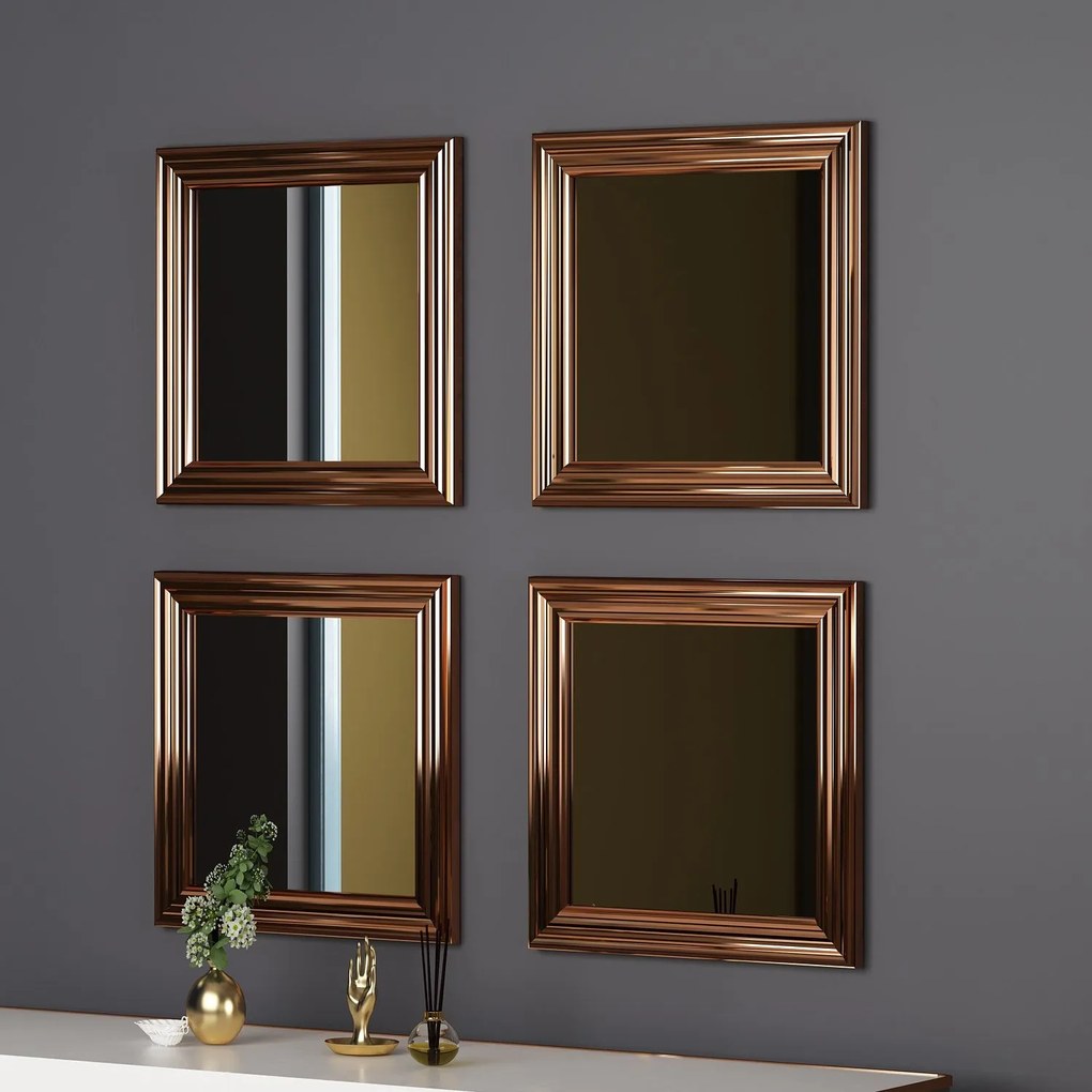 Conjunto de Espelhos Loza – Bronze – 40 cm x 40 cm x 3 cm