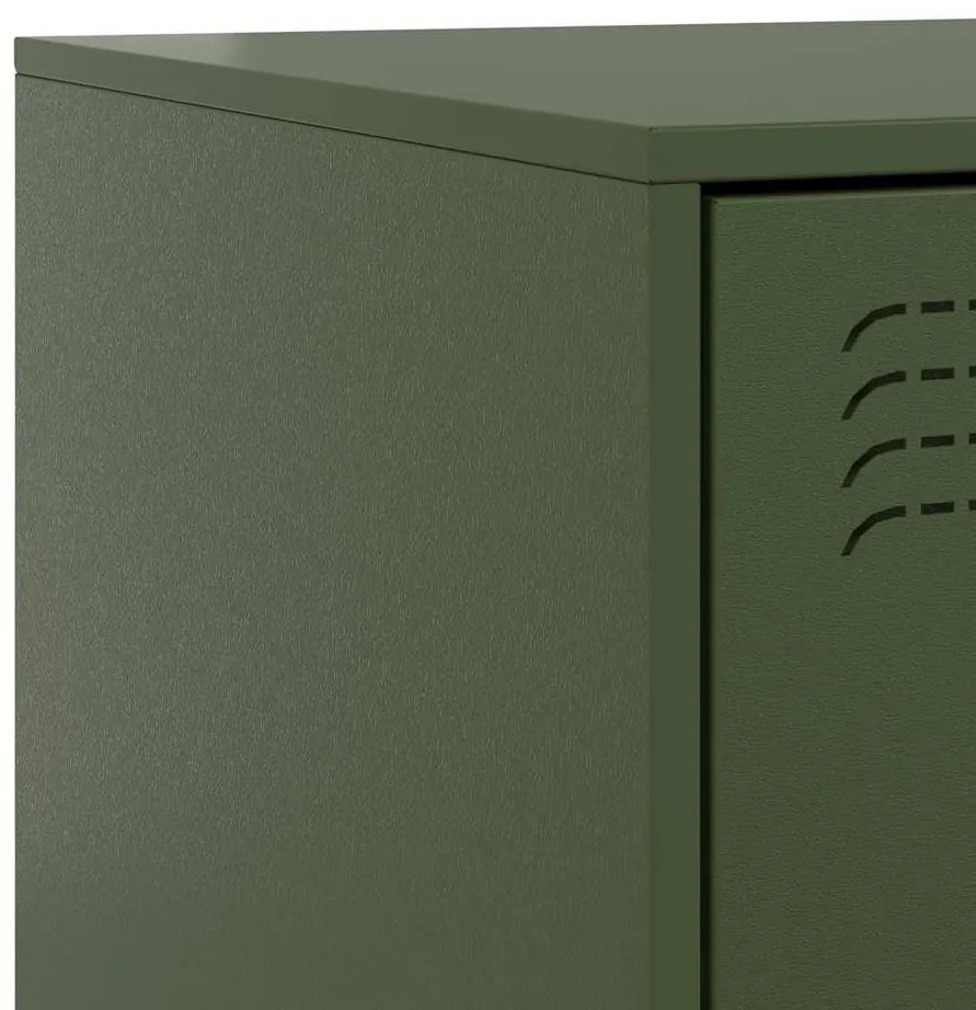 Mesa de cabeceira 34,5x39x44 cm aço verde