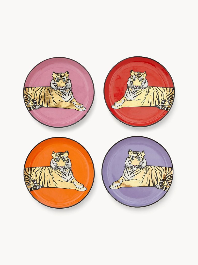 Bases para copos de porcelana Safari, conjunto de 4