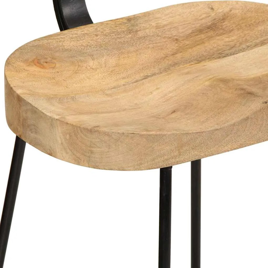 Bancos de bar 2 pcs 49x43x88 cm madeira de mangueira maciça