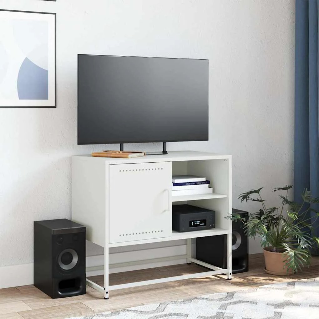 Móvel de TV 68x39x60,5 cm aço branco