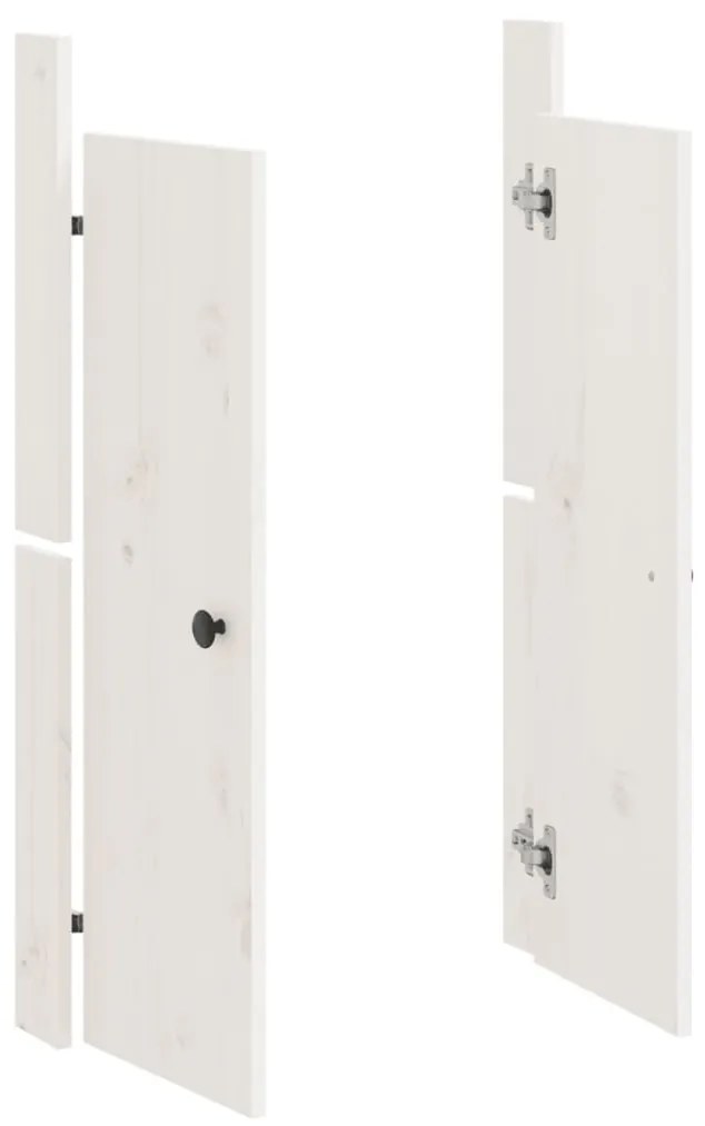 Portas de cozinha para exterior 50x9x82 cm pinho maciço branco