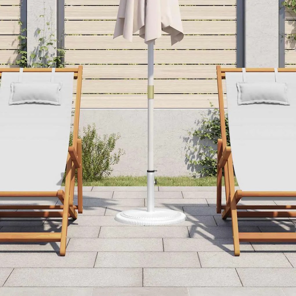 Base para guarda-sol ferro fundido 45x45x30 cm branco