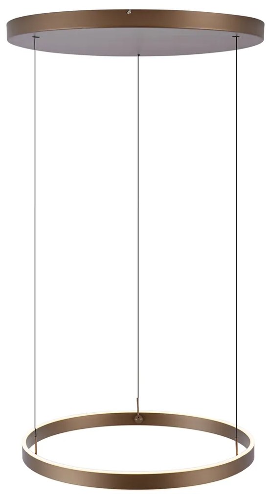 LED Candeeiro suspenso de design bronze escuro com 3 níveis de regulação - Titmus Moderno