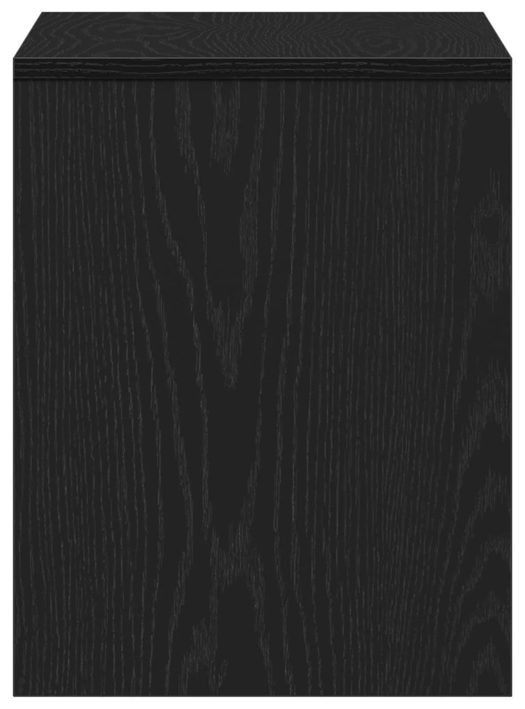 Banqueta de Toucador Carvalho Preto 70x35x45 cm Madeira de Engenharia