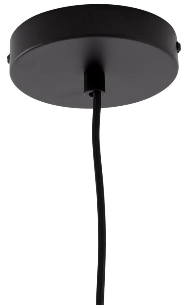 Candeeiro suspenso retro preto com abajur taupe - Felt Retro