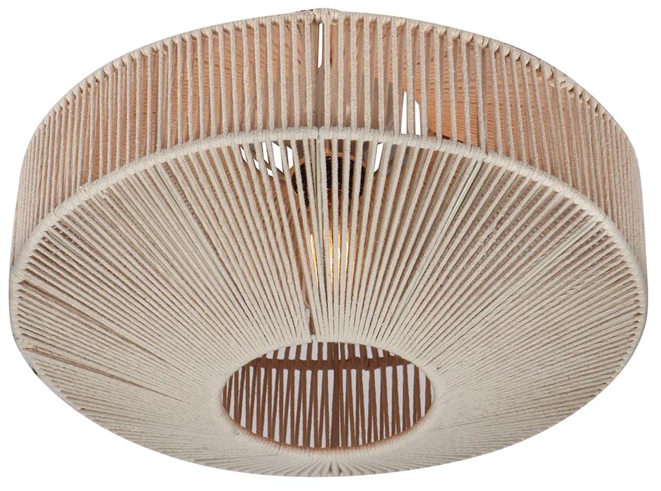 Japandi plafondlamp bruin met touw - Svea Japandi