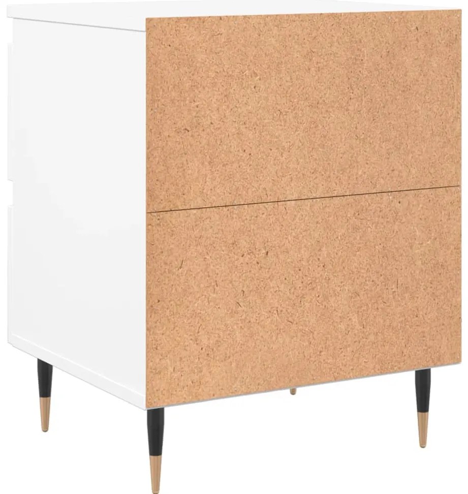 Mesa de cabeceira 40x35x50 cm derivados de madeira branco