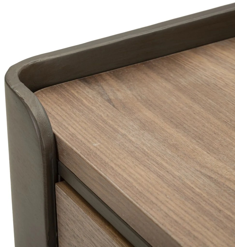 MESA DE CENTRO TORONTO 60X60X41 CM CINZENTO E CASTANHO