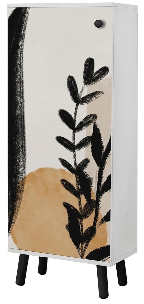 Sapateira Vegas – Branco/Preto – 50x135x38 cm