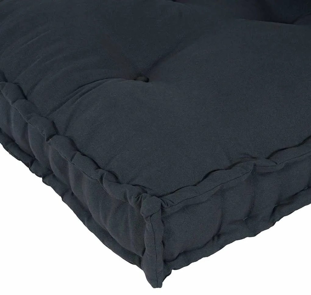 Almofada de Sofá de Palete 2 pcs Antracite Standard Algodão