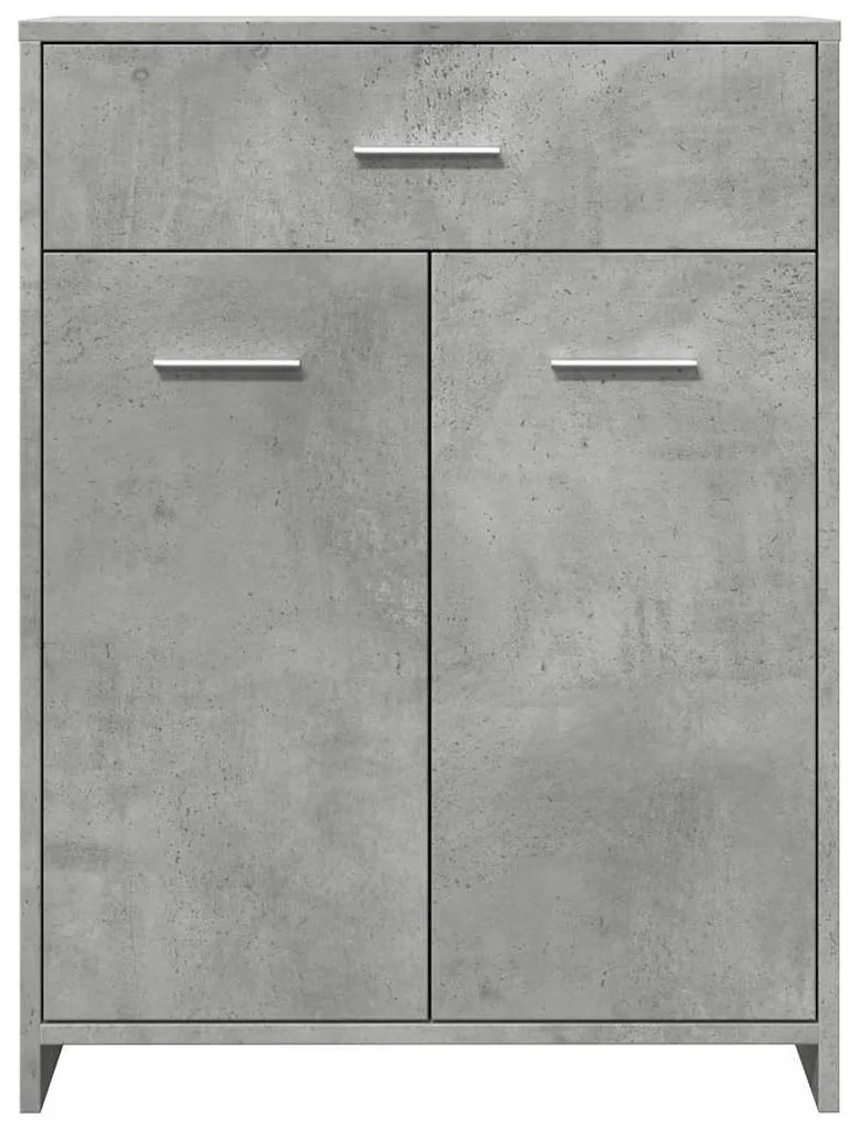 Armário de casa de banho 60x33x80cm contraplacado cinza cimento