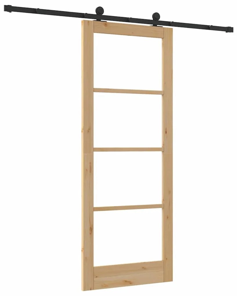 Porta a Deslizar vidaXL com Conjunto de Hardware 'ORKDAL'83x211 cm