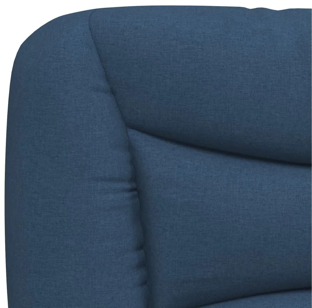 Cama com colchão 160x200 cm tecido azul