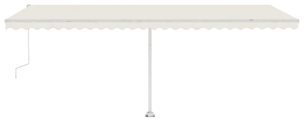 Toldo automático com LED e sensor de vento 600x350 cm creme