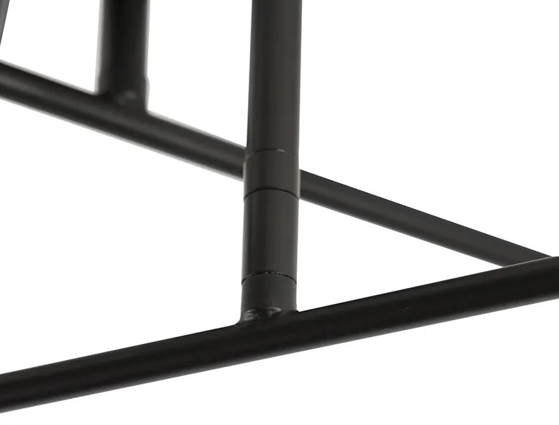 Luminária de teto industrial preto com dourado 6 luzes - Sydney Industrial