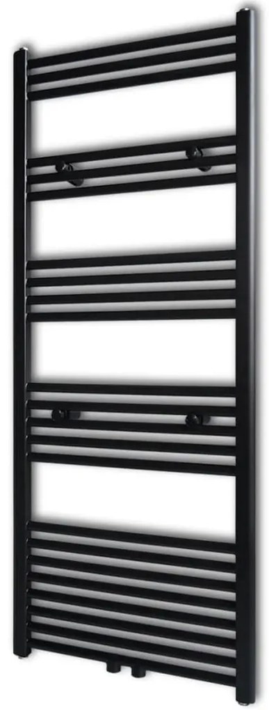 Aquecedor toalhas casa de banho liso 600 x 1424 mm preto