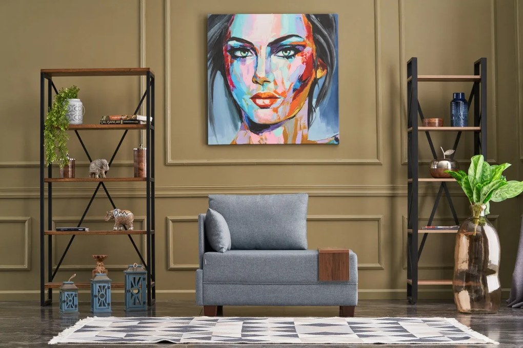 Sofá de 1 Lugar Fly – Azul – 100x80x75 cm