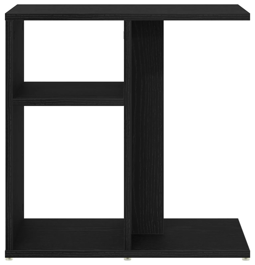 Mesa de Apoio vidaXL Preta em Madeira de Carvalho 50x30x50 cm