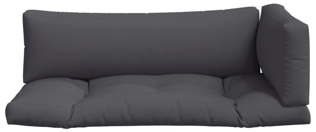 Almofadões de paletes 3 pcs tecido antracite