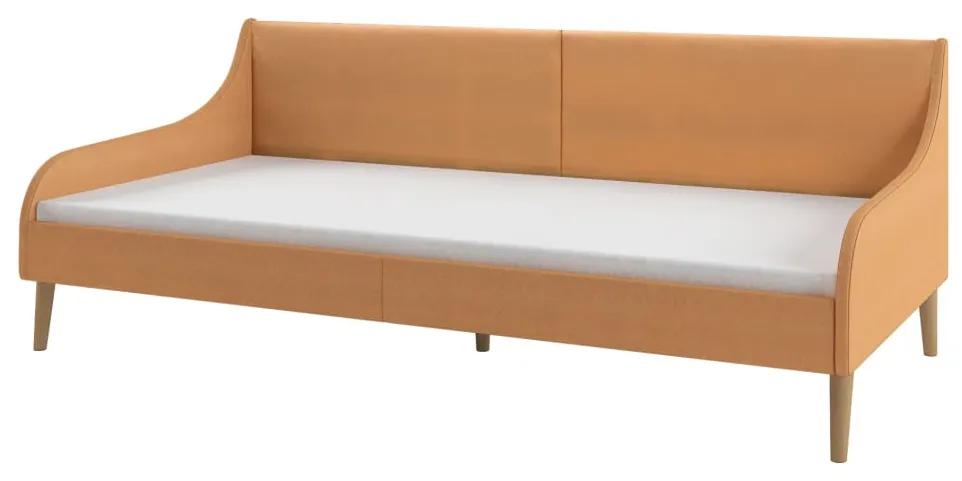 247031 vidaXL Estrutura de sofá-cama tecido castanho