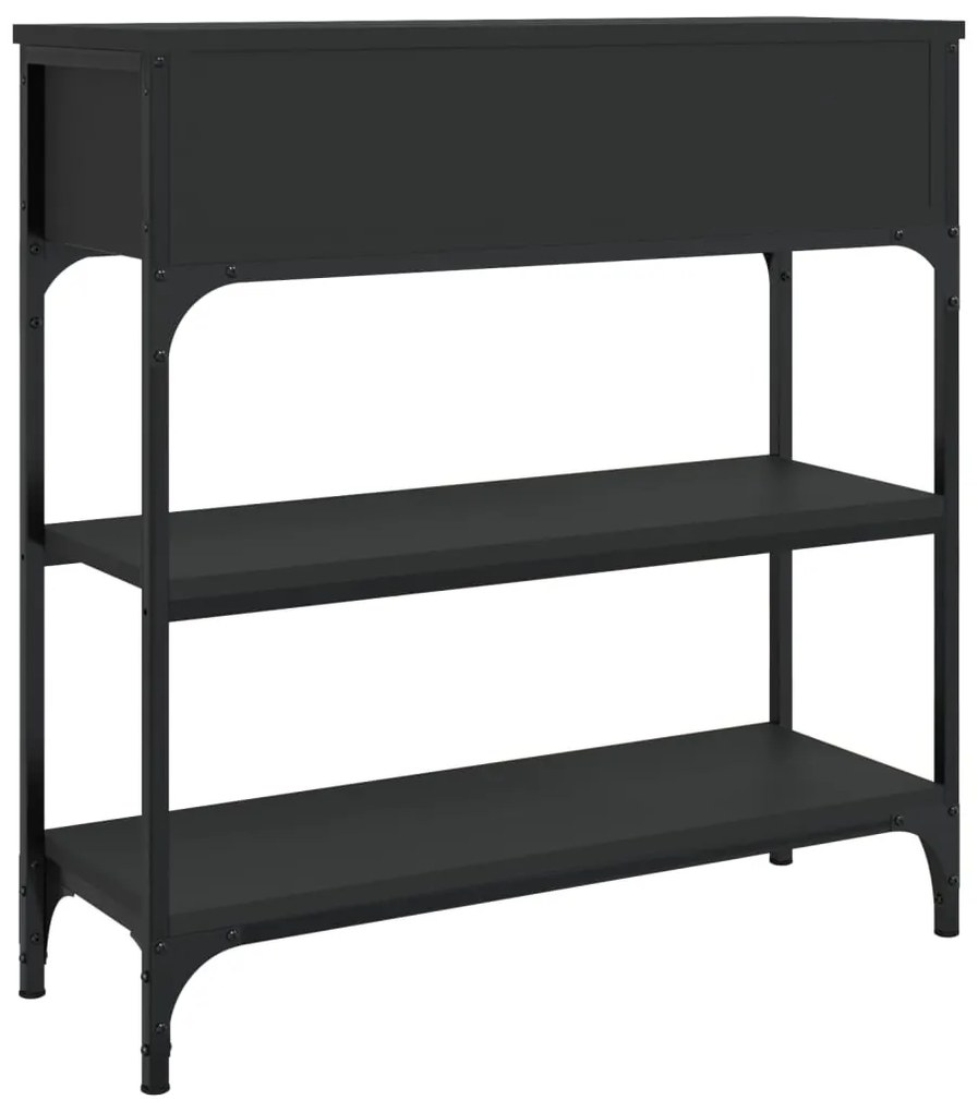 Mesa consola 72,5x25x75 cm derivados de madeira preto