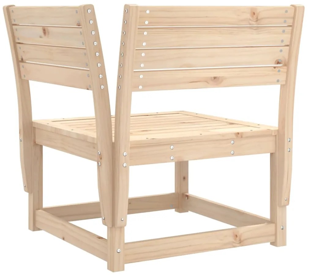 Sofá de canto para jardim 73x73x78 cm madeira de pinho maciça