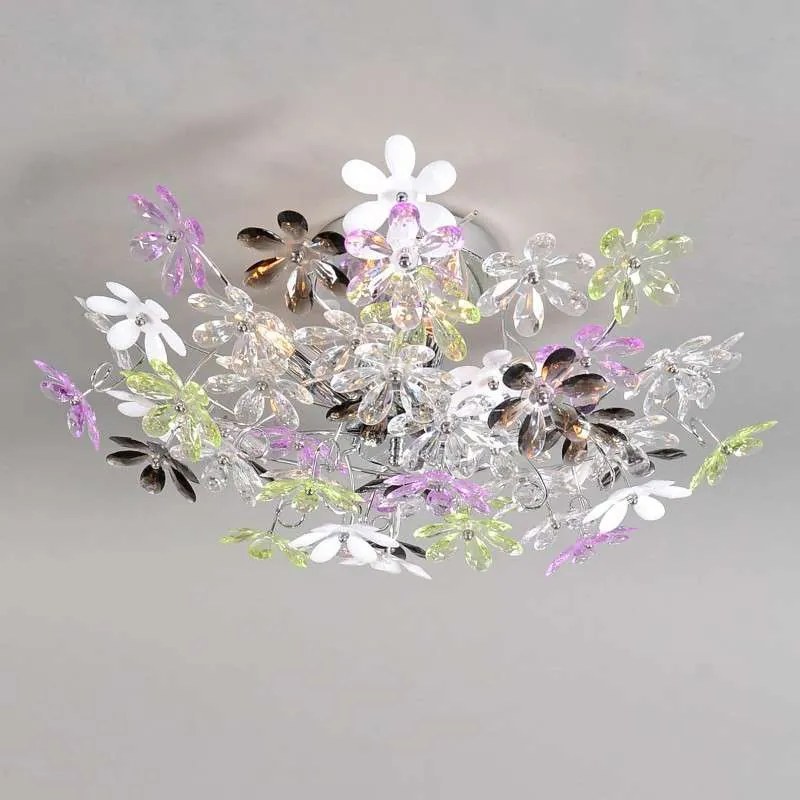 Candeeiro de teto cromado 56 cm - Fiore Design,Moderno