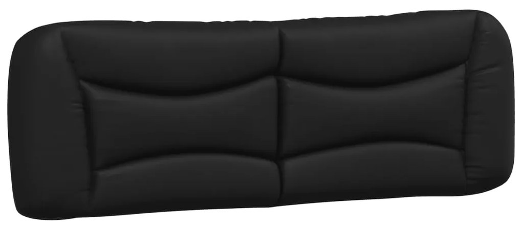 Cama com colchão 160x200 cm couro artificial preto