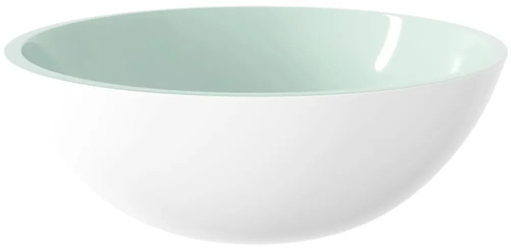 Lavatório 50x37x14 cm vidro branco