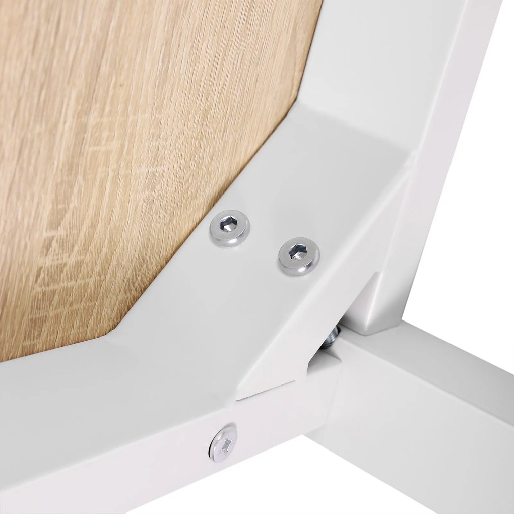 Mesa de computador moderna 120 x 76 x 60 cm cor branca-natural