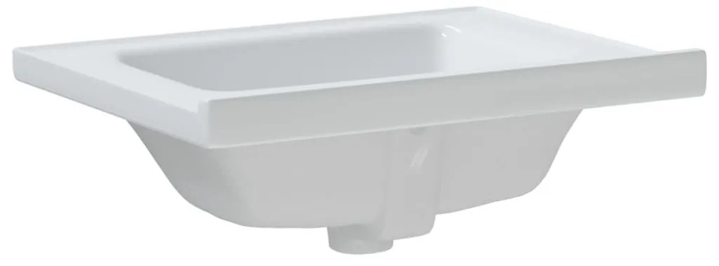 Lavatório casa de banho retangular 61x48x19,5cm cerâmica branco