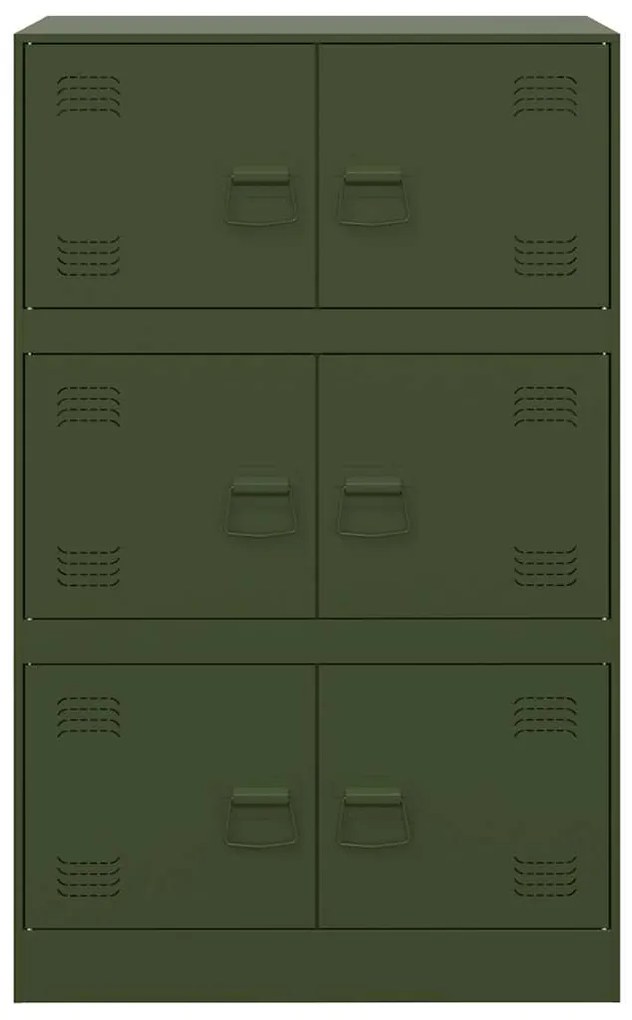 Aparador 67x39x107 cm aço verde azeitona