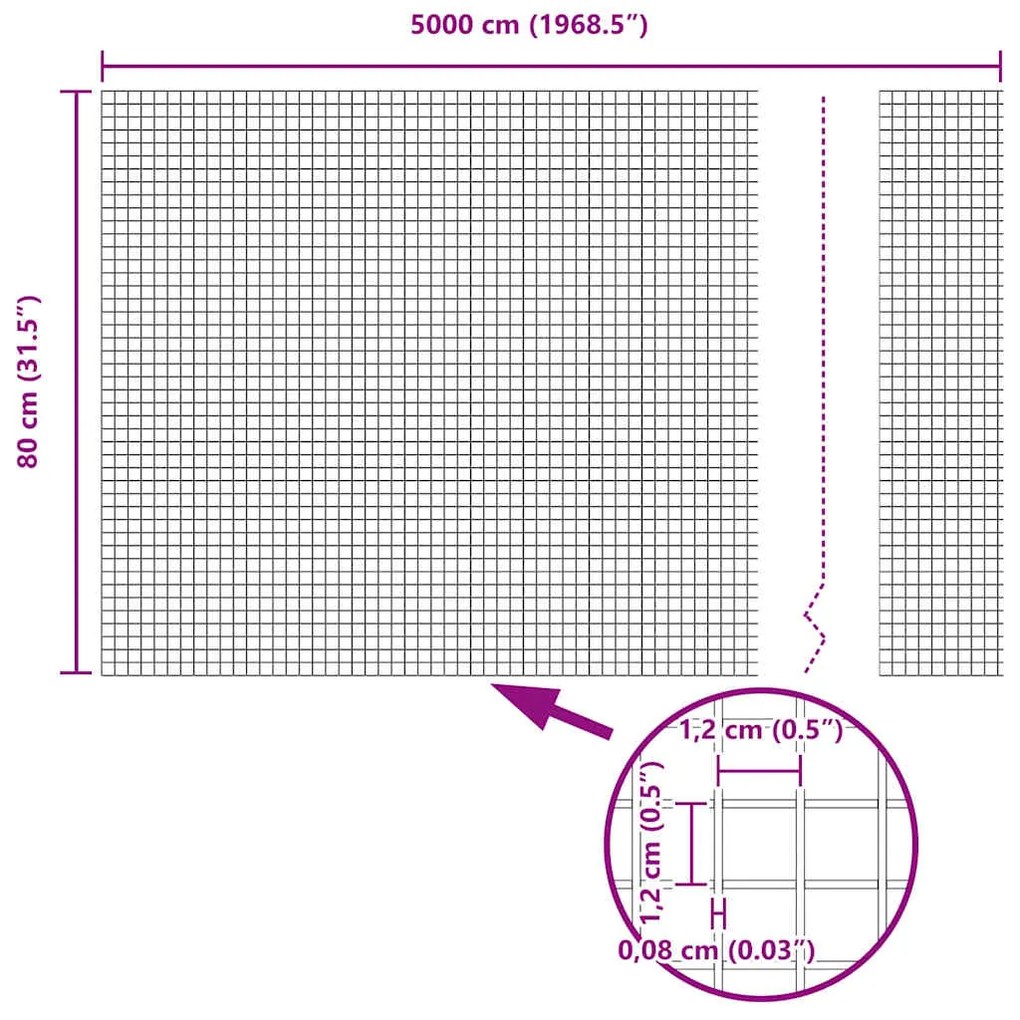 Cerca de Fio Soldado Verde 0.8x50 m Aço