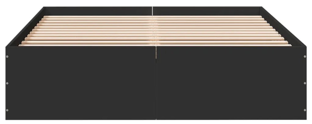 Estrutura de cama 120x190 cm derivados de madeira preto