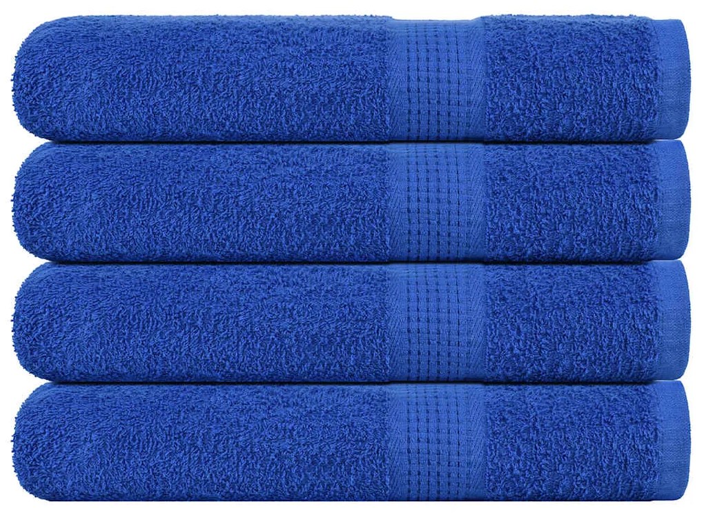 Toalhas 4 pcs 100x200 cm 360 gsm 100% algodão azul