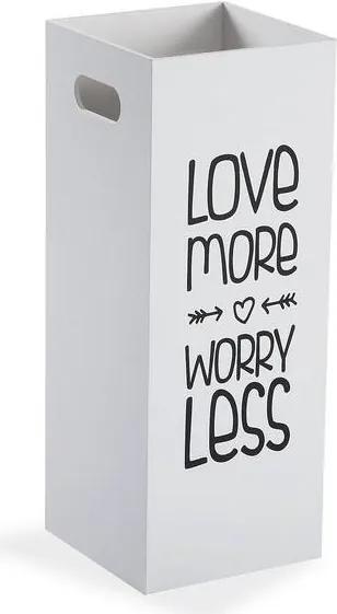 Paraplubak Love More Worry Less Madeira MDF (21 x 53 x 21 cm)