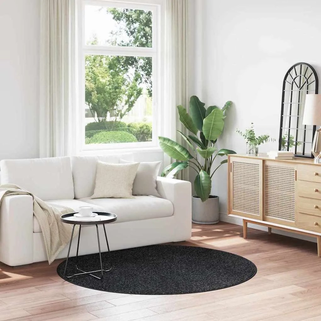 vidaXL Tapete Cinzento escuro 160 x 160 cm Polipropileno