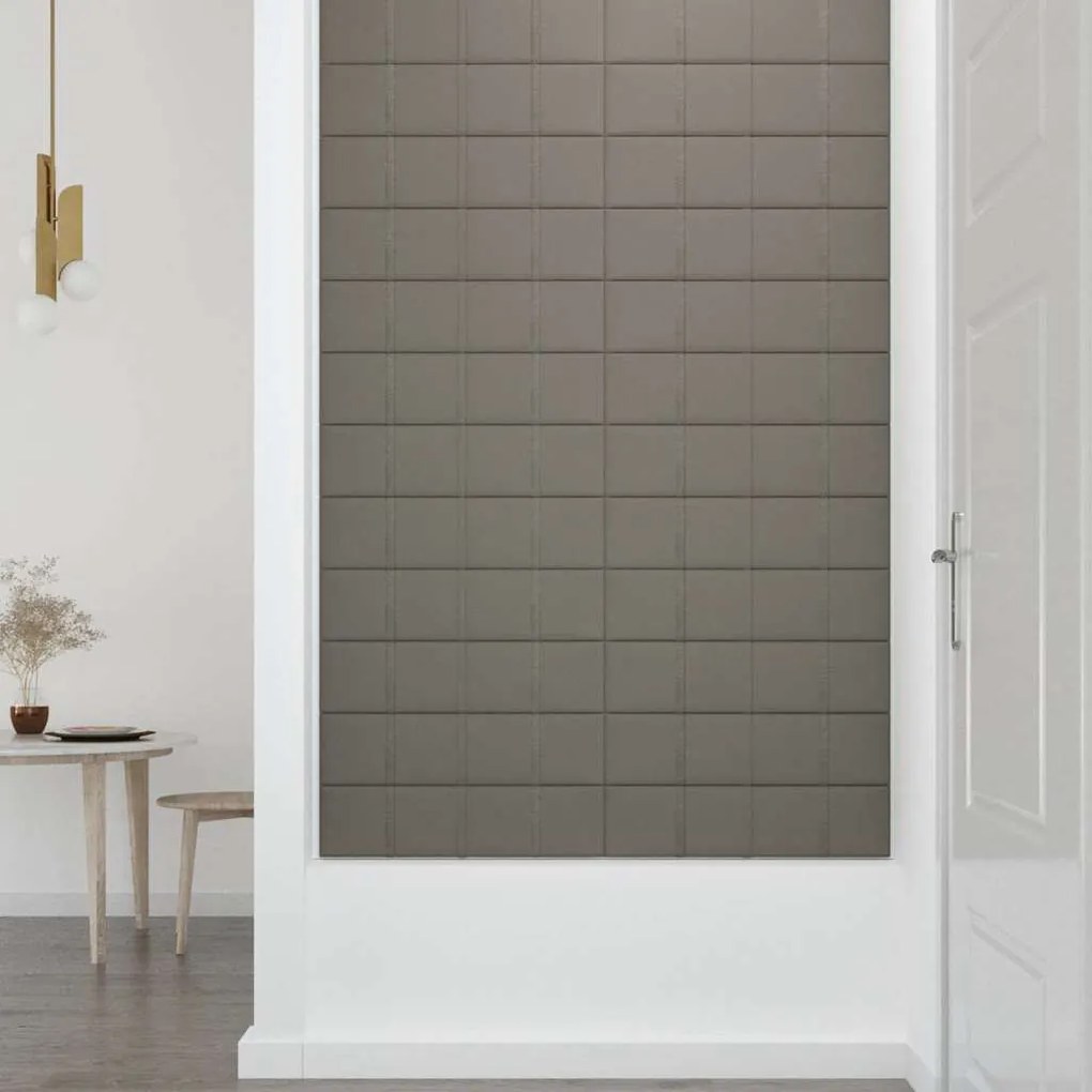 Painel de parede 12 pcs 60x15 cm veludo 1,08 m² cinza-claro