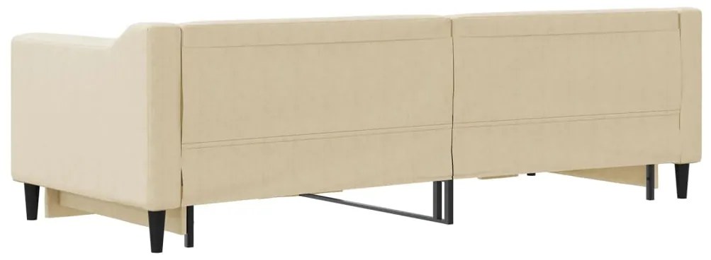 Sofá-cama com gavetão 80x200 cm tecido cor creme