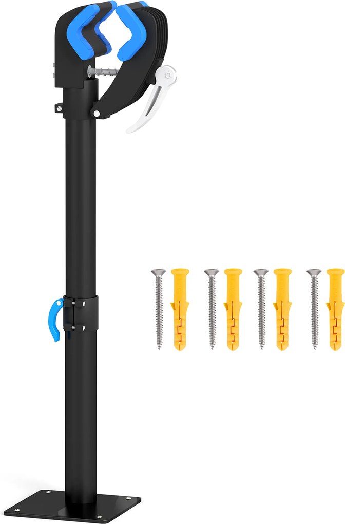 HOMCOM Suporte de Reparo de Bicicleta Ajustável em Altura Abraçadeira Rotativa 360° Carga Máx. 25 kg 41-60x13x13 cm Preto | Aosom Portugal