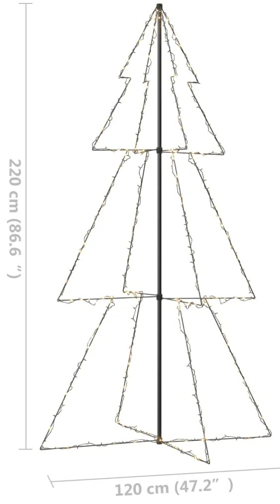 Árvore de Natal em cone 300 LEDs 120x220 cm interior e exterior